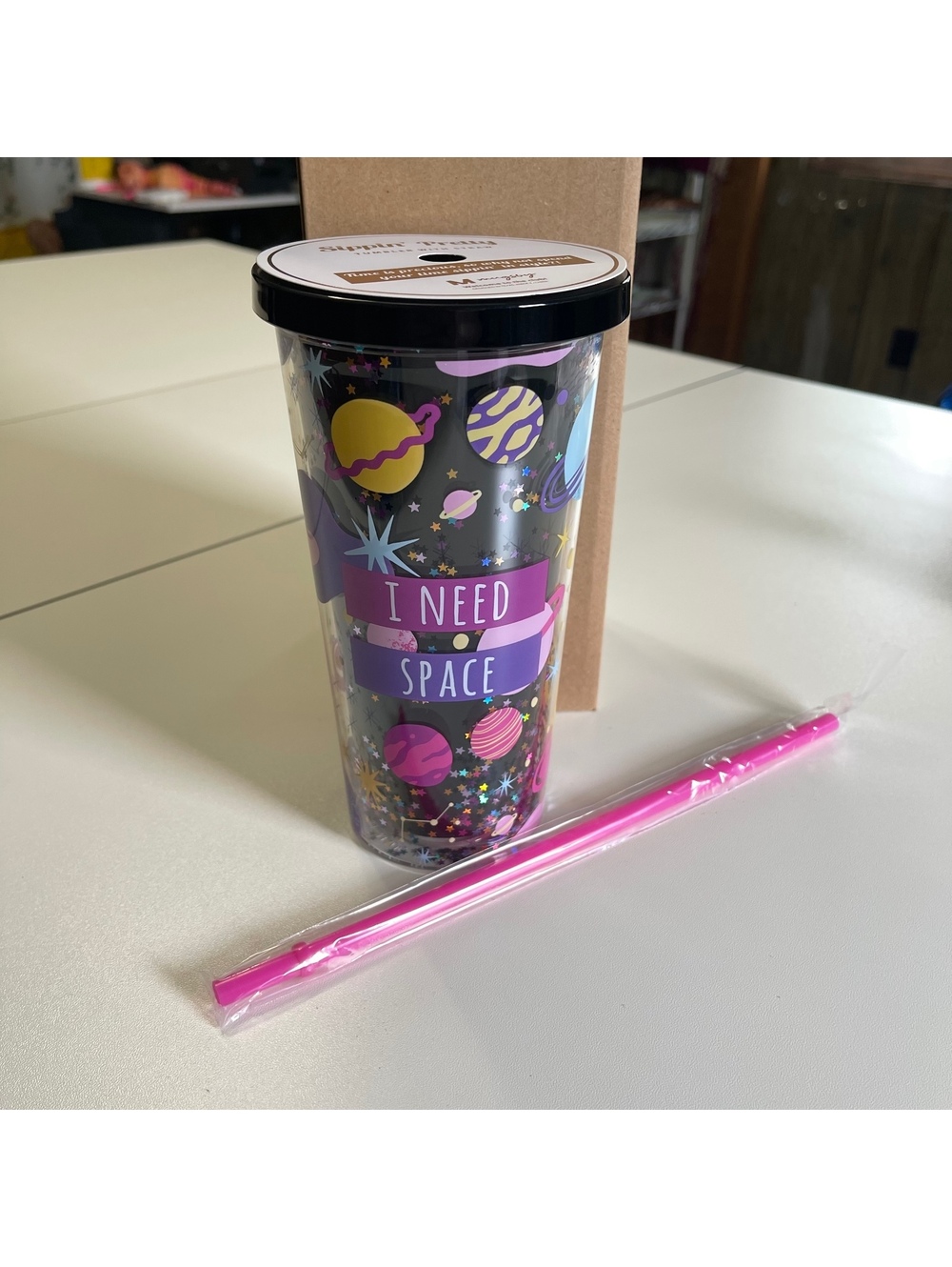 Mugsby Funny Women's Adult Tumbler Cup W/Straw